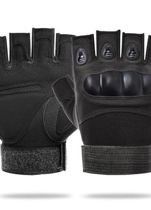 Тактичні безпалі рукавички (велорукавиці, моторукавиці) eagle tactical et-01 black розмір l