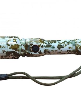 Ручной аккумуляторный фонарь ak132m фонарик 1200 lumen камуфляж
