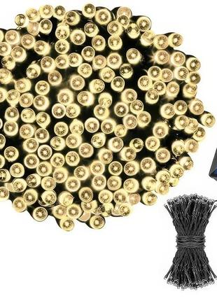 Уличная гирлянда с солнечной панелью линза диод sfk-16 водонепроницаемые светодиодные лампы-гирлянда 10м