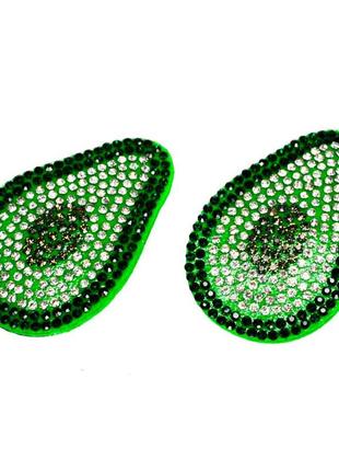 Затискач для волосся авокадо в камінні 1200-203-2, 5,5 см