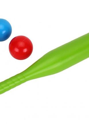 Ігровий набір бейсбол 4968txk, 3 м'ячика з битою  зелений