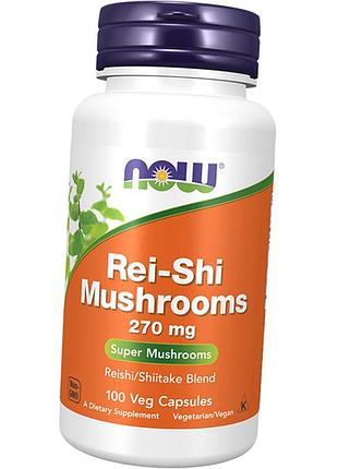 Грибы рейши, rei-shi mushrooms 270, now foods 100вегкапс (71128095)