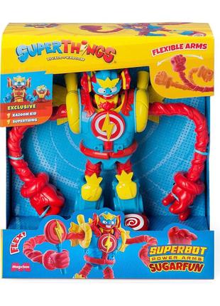 Игровой набор супербот шугарфан superthings s pstsp116in70 робот, казум-кид, фигурка