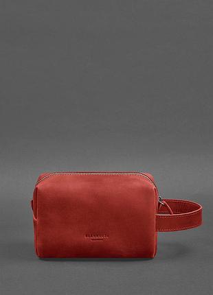 Шкіряна косметичка-несесер 5.0 корал crazy horse