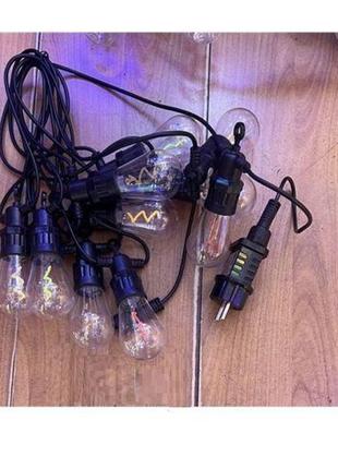 Гірлянда світлодіодна зовнішня "лампочки спіраль" 5м 10led stenson r95899 [склад зберігання: одеса №3]