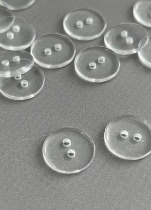 10 шт. - пуговицы рубашечные прозрачный пластик ø-15мм