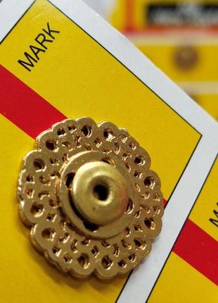 D=21 мм кнопки металлические декоративные для одежды пришивные золотой