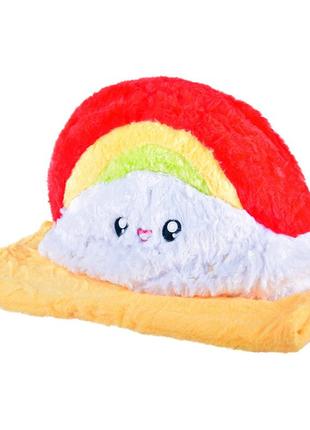 Мягкая игрушка+плед mp03 радуга 38 см, плед 80*120 см