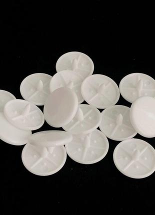 Кнопка пластиковая 15мм белая к (1440шт.) (321015)