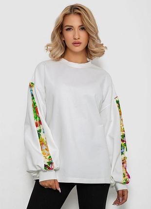 Свитшот женский, цвет белый, 102r445-1