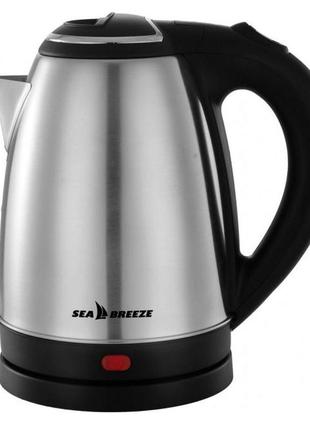 Электрочайник чайник электрический sea breeze sb-012 1.8 л, тихий электрический чайник, маленький чайник