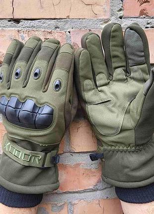 Рукавиця тактична зимова з манжетом олива