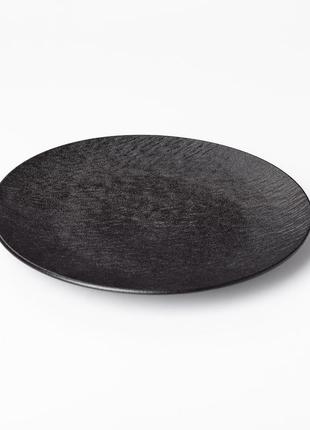 Тарелка сервировочная керамическая 25 см черная