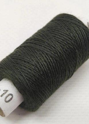 Нитки джинсовые, высокой прочности #10, темный хаки col. 340