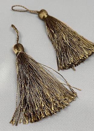 Декоративні китиці для рукоділля велика 13 см - бежевий