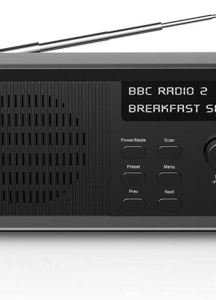 Zecamin dab/dab+ цифровое радио и fm-радио, портативное цифровое радио с перезаряжаемым usb, время