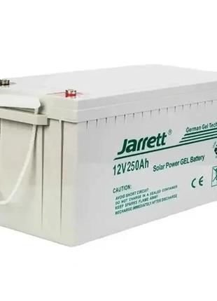 Универсальный гелевый аккумулятор для котла и солнечных панелей jarrett gel 12v 250ah