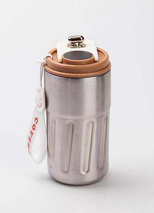 Термочашка coffee з датчиком температури 500 мл коричнева