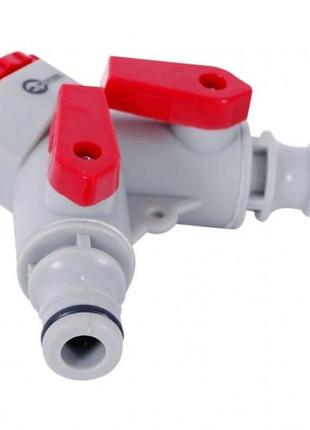 Розподільник 2-канальний з регулюванням кожного каналу 1/2" з внутрішньою різзю на вході 1/2"; 3/4"