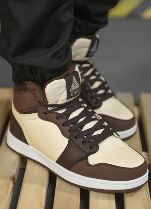 Чоловічі зимові кросівки stendy brown /vellow, зимові снікерси, зимове взуття, снікерси чоловічі