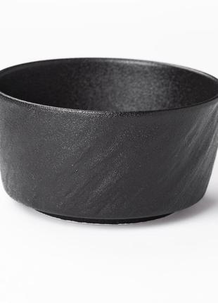 Миска керамічна для рисової локшини 400 мл чорна