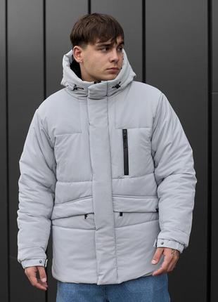 Світло-сіра зимова куртка staff nex light gray