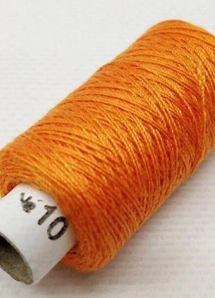 Нитки джинсовые, высокой прочности #10, оранжевые col.033