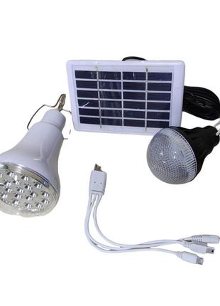 Акумуляторна лампочка 3в1, 10вт, 1800маг, cl-508 + сонячна панель + міні-лампа / лампа аварійного освітлення