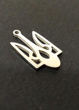 Кулон тризуб 10 х18 мм нержавеющая сталь с серым покрытием