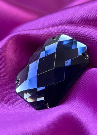 Стразы акриловые пришивные 30х40 мм, синий