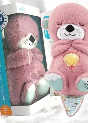 Мягкая игрушка ночник сказочная выдра с функцией дыхания+3 режима ma 2118 (100)