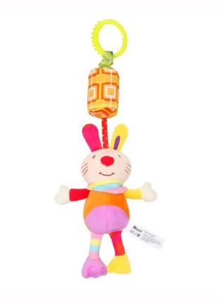 Мягка подвеска поремушка на коляску rabbit 778, velice