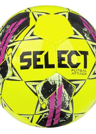 М'яч футзальний select futsal attack v22 жовто-рожевий уні 4