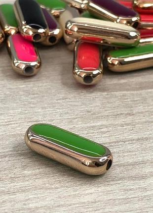 10шт/уп намистини пластикові овальні 9х21 мм - мікс