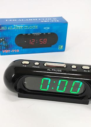Черные настольные зеркальные часы vst-716-4, цифровые настольные часы квадратные, электронные nu-791 часы vst
