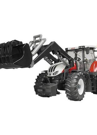 Модель bruder трактор steyr 6300 terrus с погрузчиком 1:16 (03181)