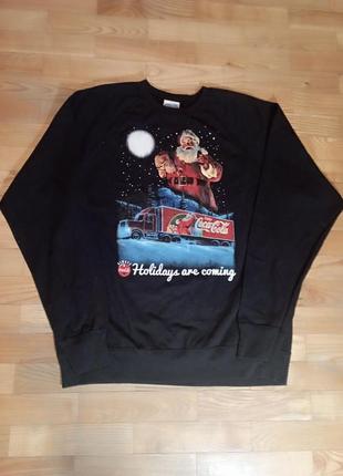 Мужская новогодняя кофта, санта, джемпер l