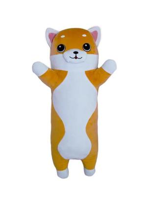 Игрушка обнимашка рыжий кот 50 см , мягкая игрушка подушка, игрушка батон,кот батон рыжий