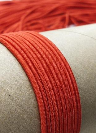 Резинка шляпная круглая 2,5 мм х 80м красная
