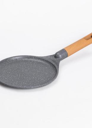 Алюмінієва млинна сковорода з мармуровим антипригарним покриттям ø 20 см, товсте дно mgc сірий