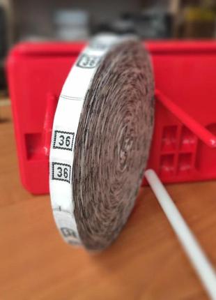 Размерник тканевый (жаккард) # 36 960шт. белый