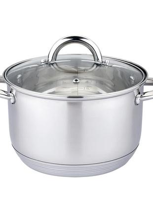 Каструля з кришкою ss "hausroland" 7сл.інд.дно 1.9л stenson hr151-1 [склад зберігання: одеса №3]