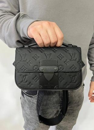 Бананка чоловіча louis vuitton кожа, гарна барсетка сумка на пояс класична нагрудна модна стильна