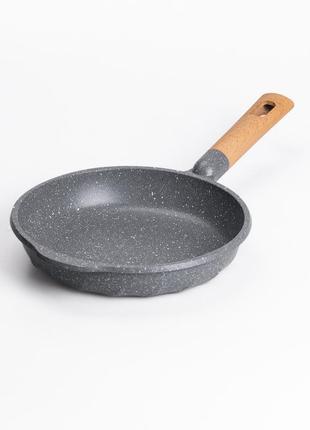 Алюминиевая сковорода 1,8 л, мраморное антипригарное покрытие ø 24 см, толстое дно mgc grey