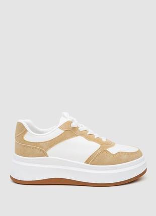 Кросівки жіночі, колір біло-бежевий, 243r188-231