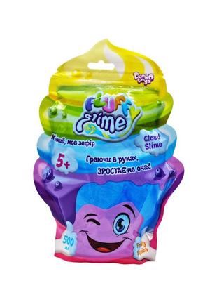 Вязкая масса "fluffy slime" fls-02-01u упаковка 500 мл синий