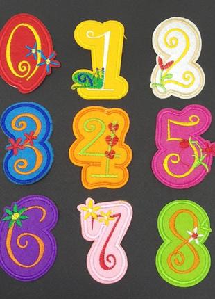 Набор термонаклеек цифры-9шт