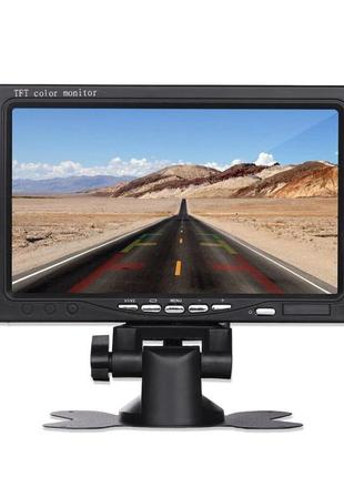 Автомобильный монитор (экран) для камеры заднего вида (поддерживает 2 камеры) tft 7" (8321)