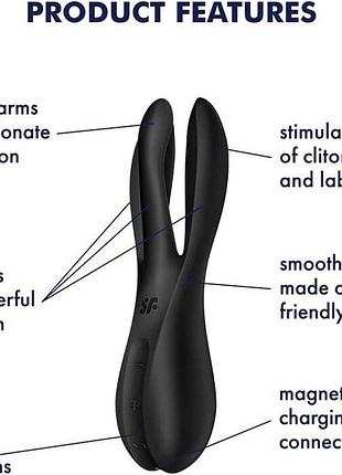 Кліторальний вібратор satisfyer threesome 2 black 6