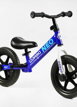 Велобіг "corso neo"  сталева рама, колесо 12" eva (піна), підставка для ніг,